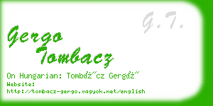 gergo tombacz business card
